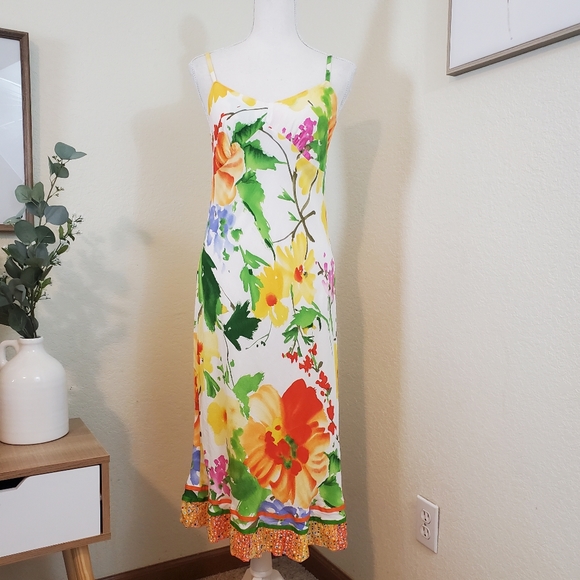 Jams World Dresses Jams World White Floral Grande Dress Size Small